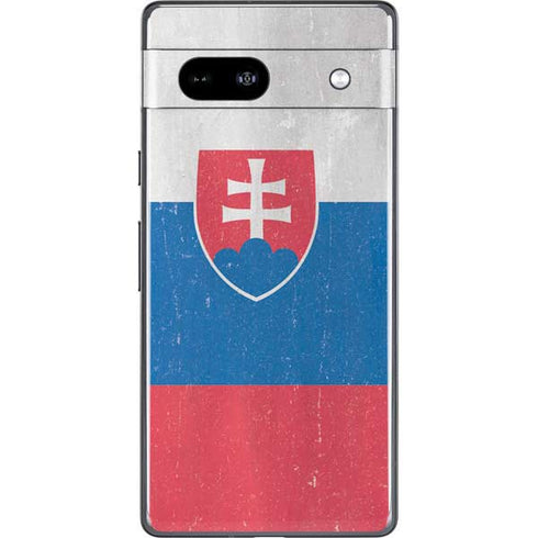 Slovakia Flag Distressed Google Pixel 7a Skin